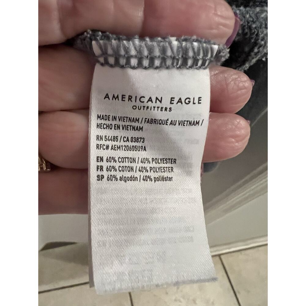 American Eagle Gray Moon Stars Graphic Print Oversized Crew Neck Sweatshirt Sz M - Picture 6 of 9